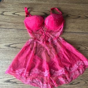 Red Victoria Secret lace babydoll